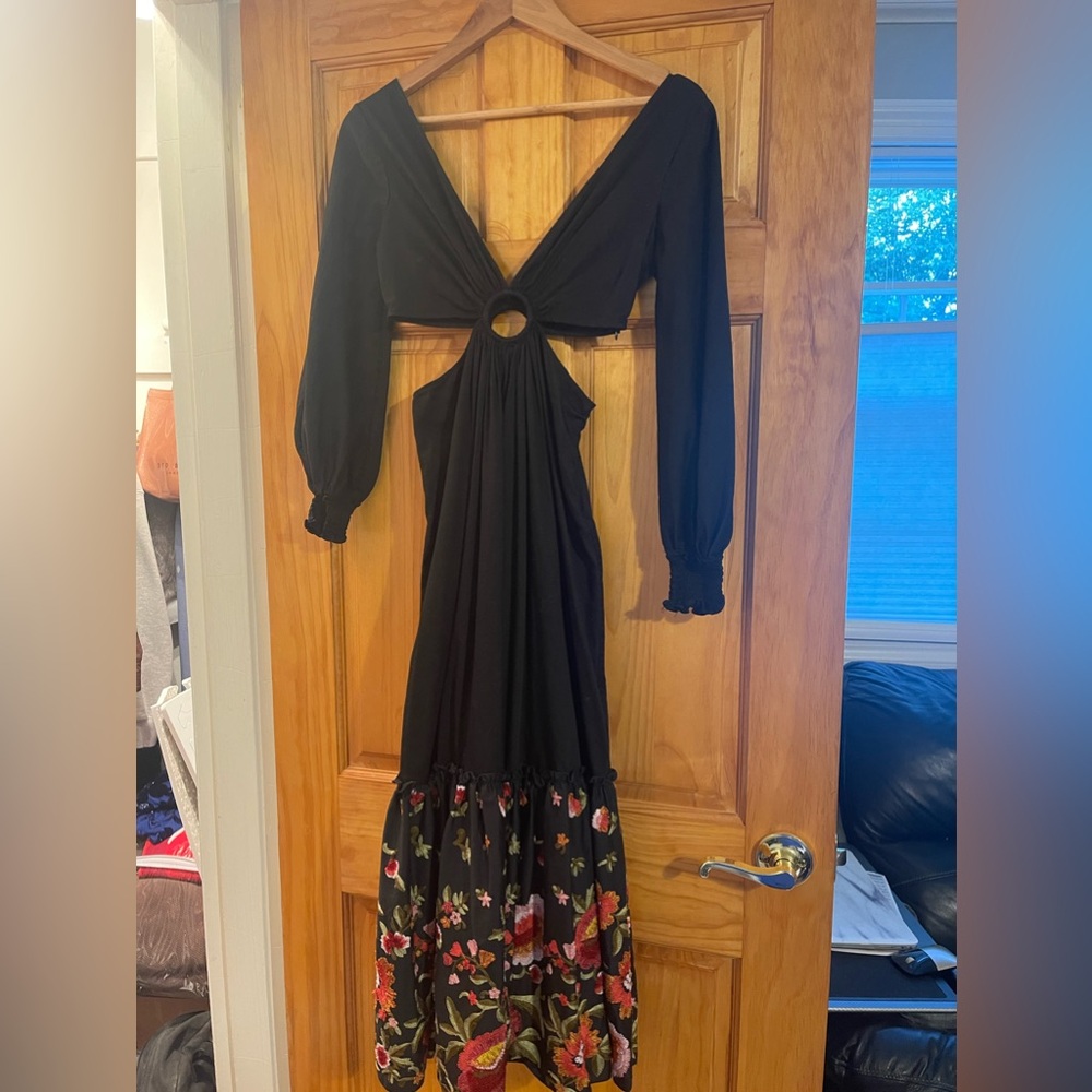 Cutout Dress, flower detail